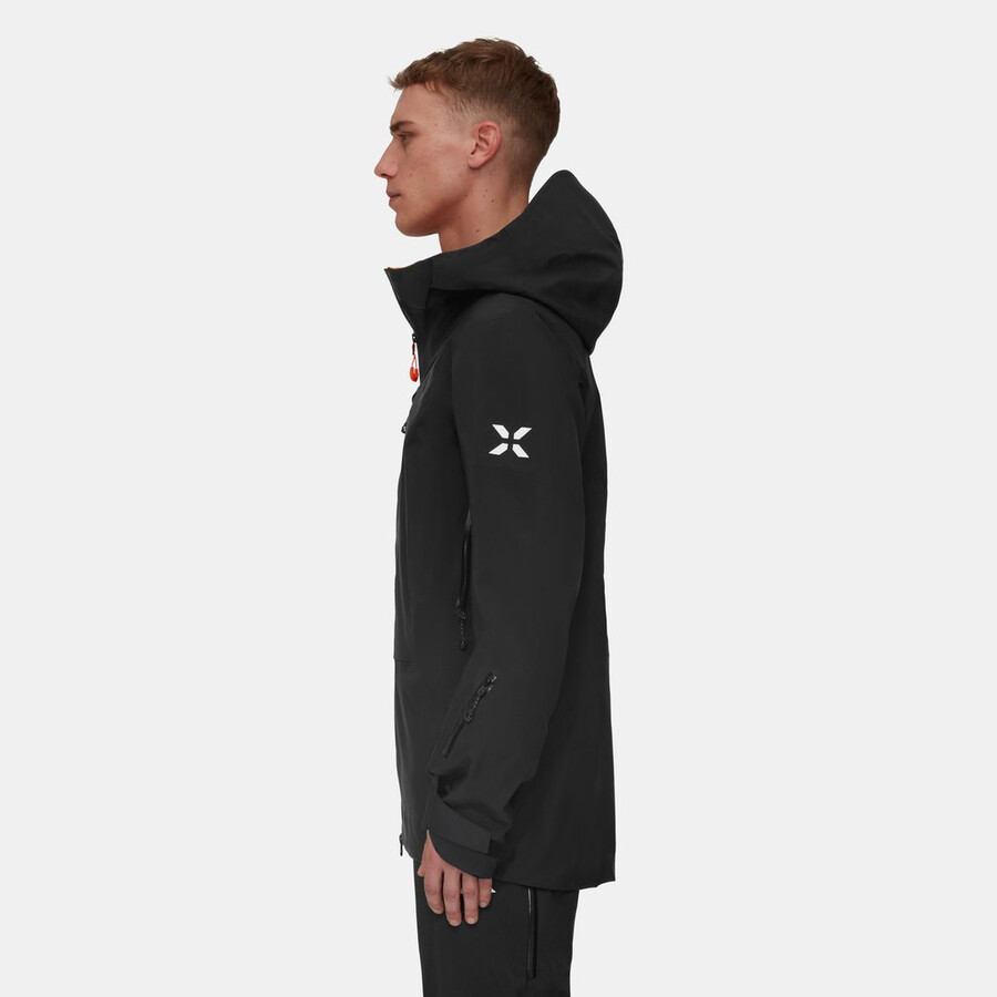 eiger free advanced hs kapuzenjacke herren schwarz