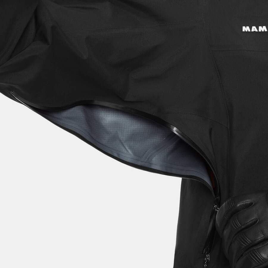 eiger free pro hs kapuzenjacke herren schwarz