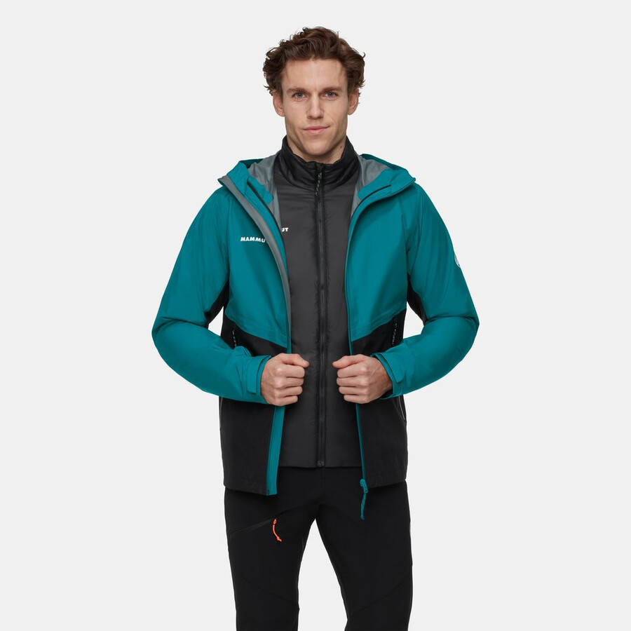 alto light 3-in-1 hs kapuzenjacke für herren dunkelblaugrün-schwarz
