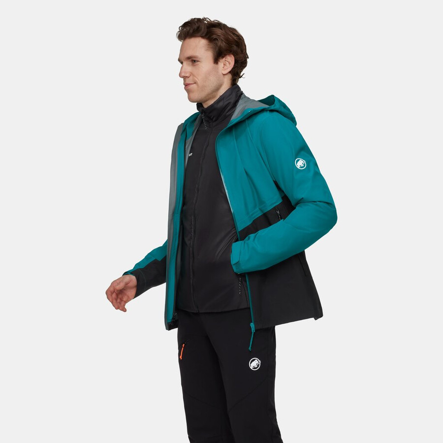 alto light 3-in-1 hs kapuzenjacke für herren dunkelblaugrün-schwarz