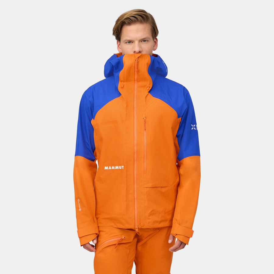 eiger nordwand advanced hs kapuzenjacke herren eiger orange-eiger blau