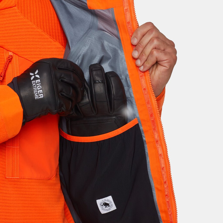 eiger nordwand advanced hs kapuzenjacke herren eiger orange-eiger blau