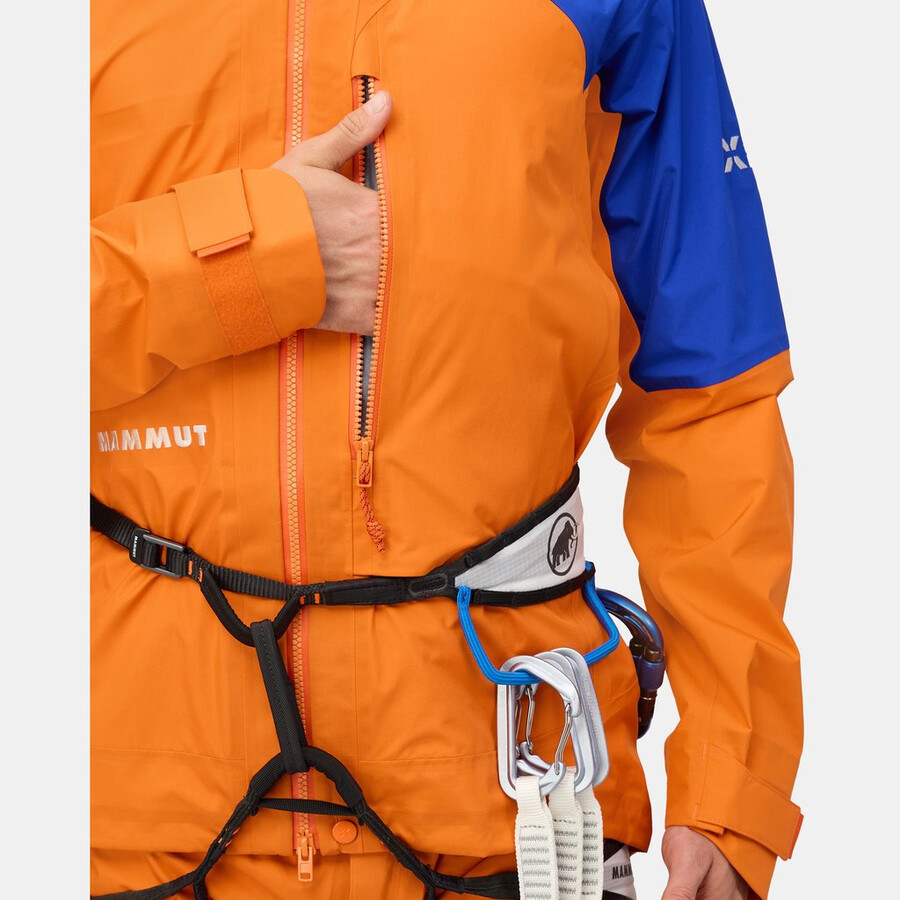 eiger nordwand advanced hs kapuzenjacke herren eiger orange-eiger blau