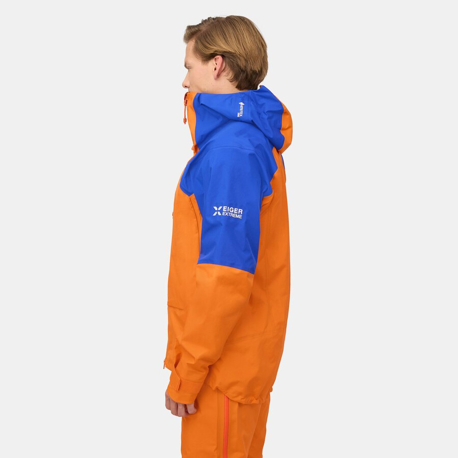 eiger nordwand advanced hs kapuzenjacke herren eiger orange-eiger blau