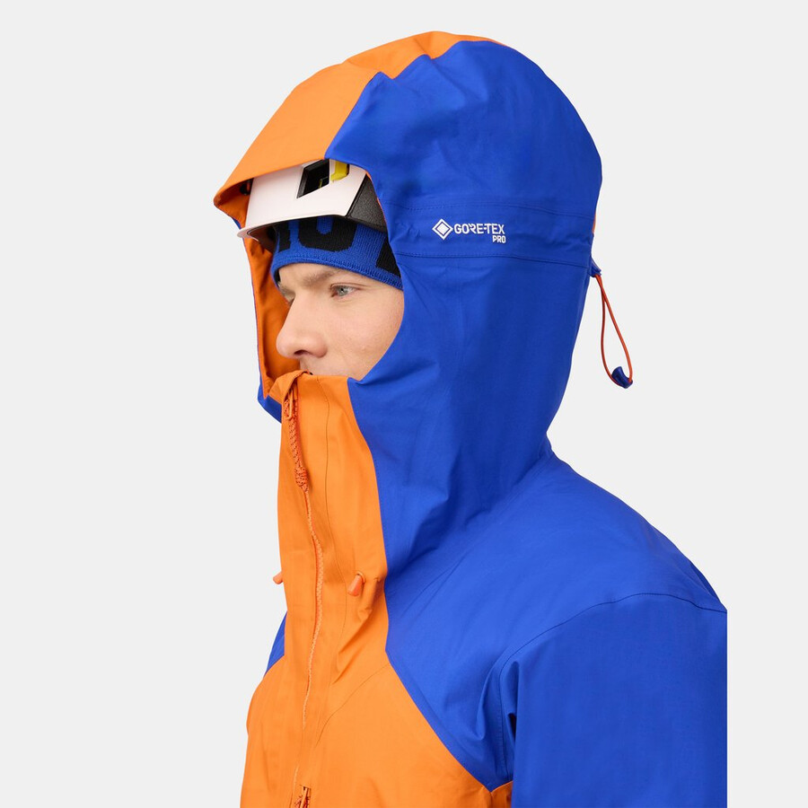 eiger nordwand advanced hs kapuzenjacke herren eiger orange-eiger blau