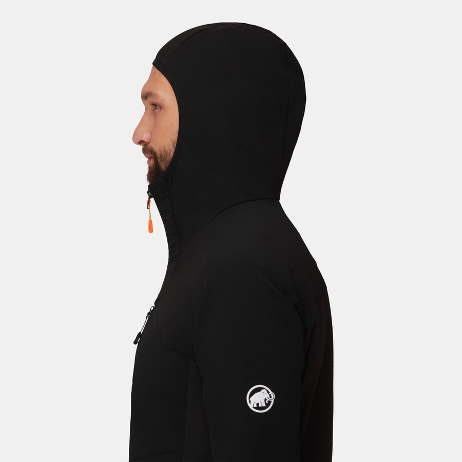aenergy so hybrid kapuzenjacke herren schwarz