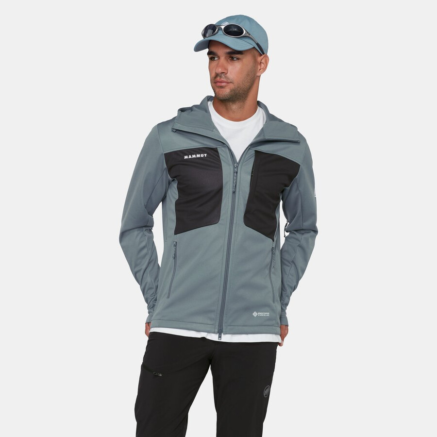 ultimate viii so kapuzenjacke herren mammut rot-schwarz
