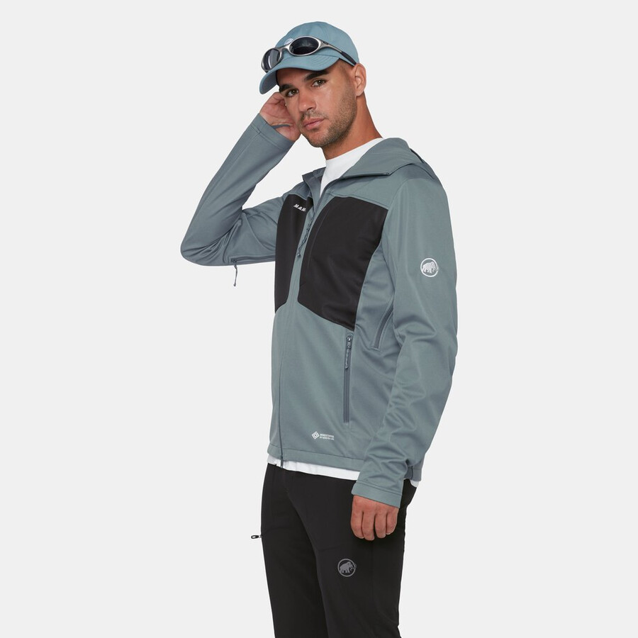 ultimate viii so kapuzenjacke herren mammut rot-schwarz