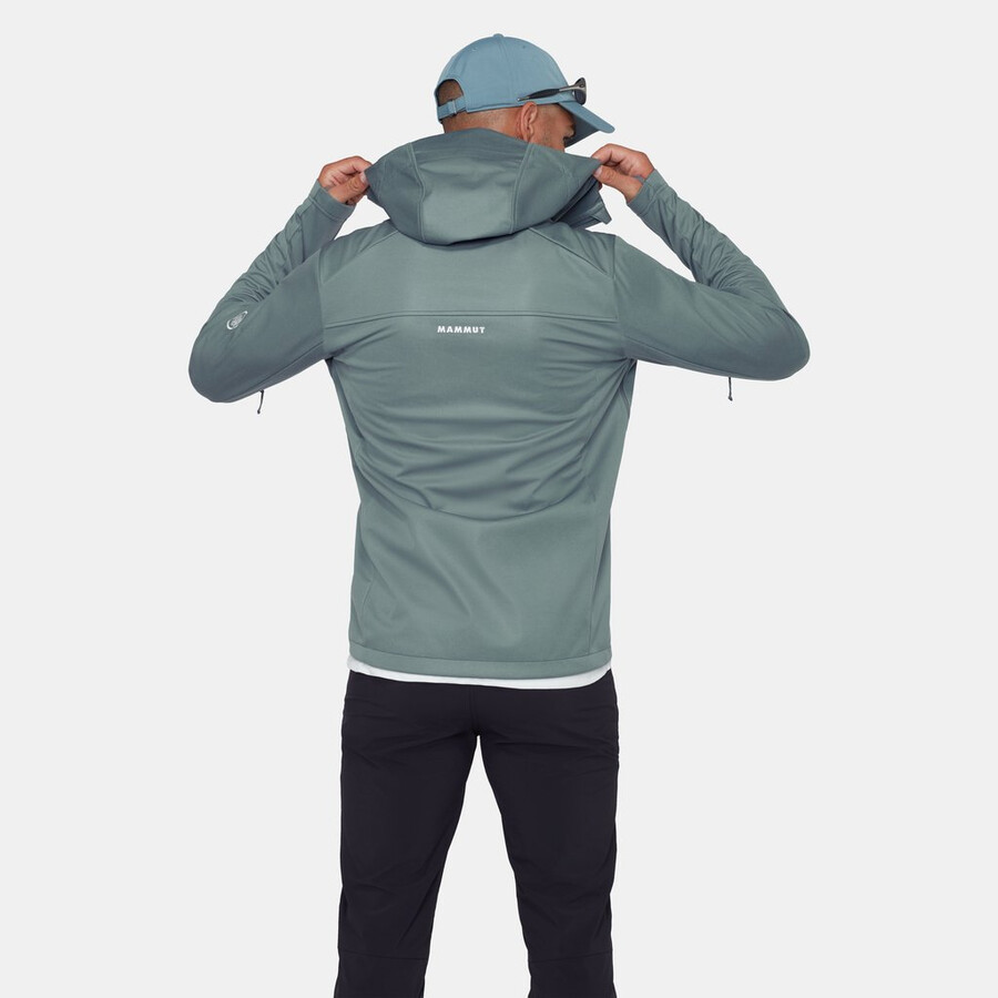 ultimate viii so kapuzenjacke herren mammut rot-schwarz