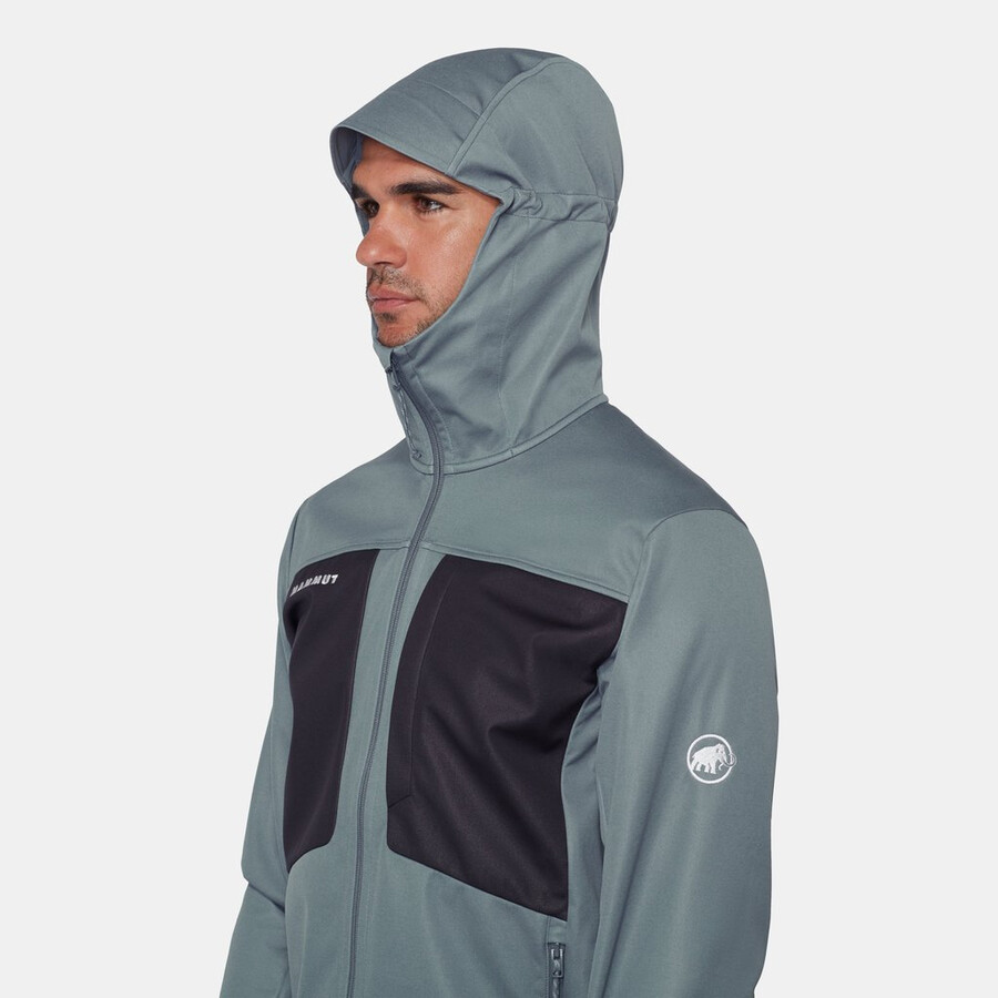 ultimate viii so kapuzenjacke herren mammut rot-schwarz