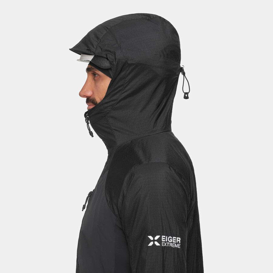 eiger nordwand advanced wb kapuzenjacke herren schwarz