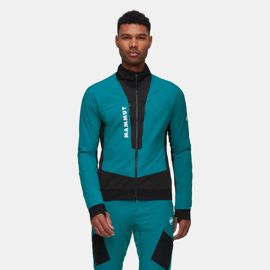 aenergy in hybridjacke herren tiefes türkis-schwarz
