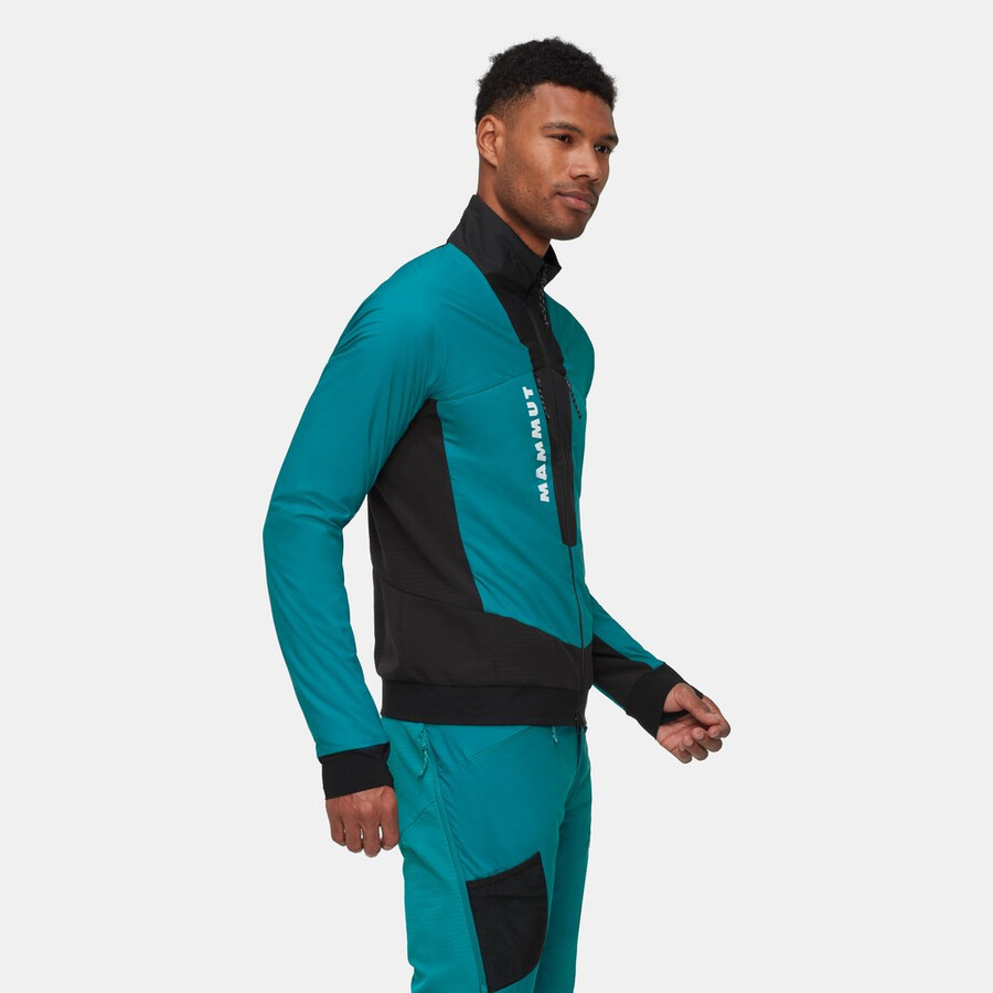aenergy in hybridjacke herren tiefes türkis-schwarz