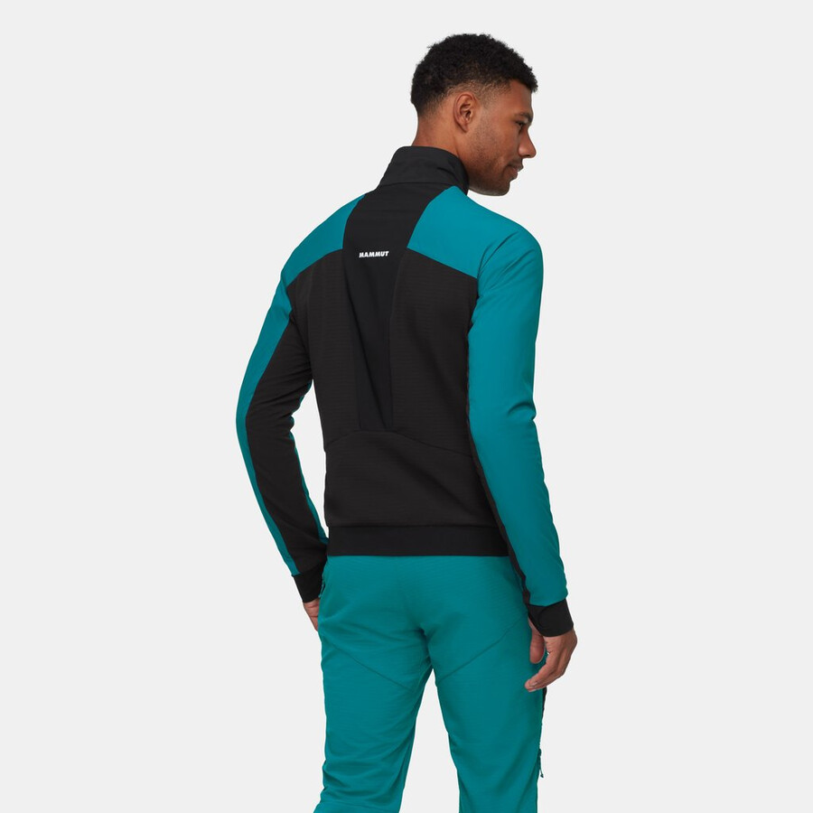 aenergy in hybridjacke herren tiefes türkis-schwarz