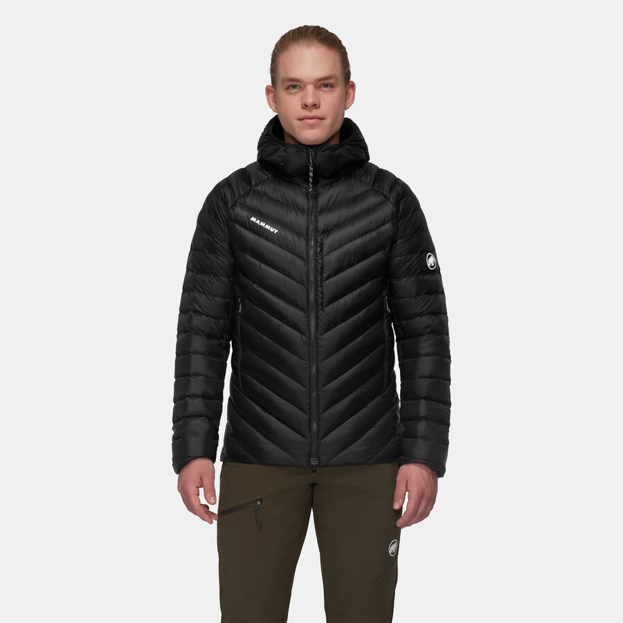 broad peak in kapuzenjacke für herren tiefes türkis-schwarz