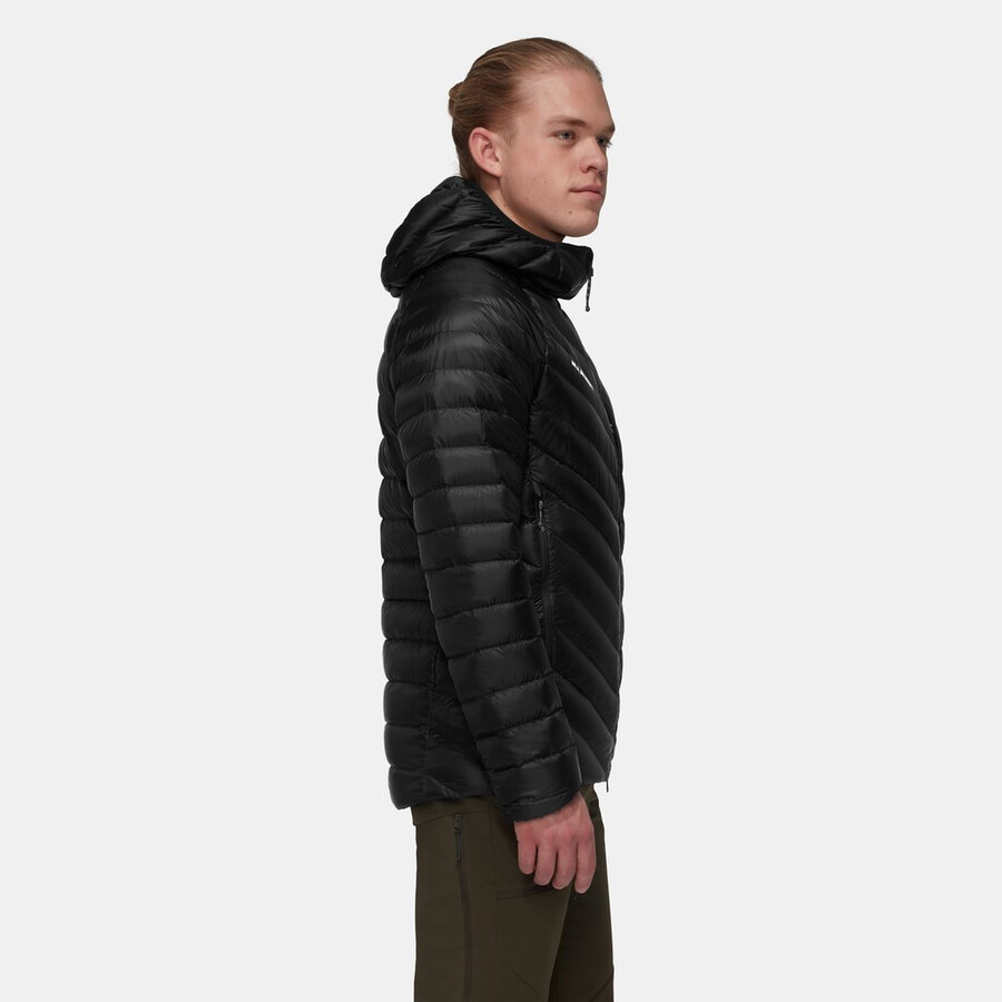 broad peak in kapuzenjacke für herren tiefes türkis-schwarz