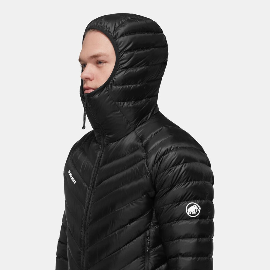 broad peak in kapuzenjacke für herren tiefes türkis-schwarz