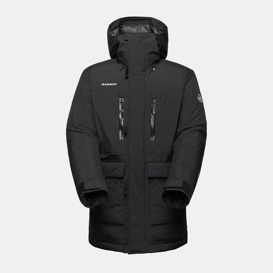 arctic in kapuzenparka herren gletscherblau-schwarz