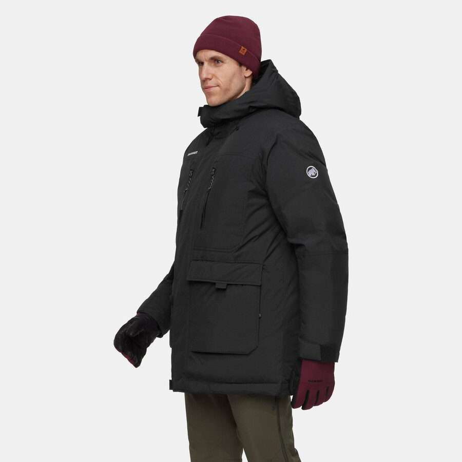 arctic in kapuzenparka herren gletscherblau-schwarz