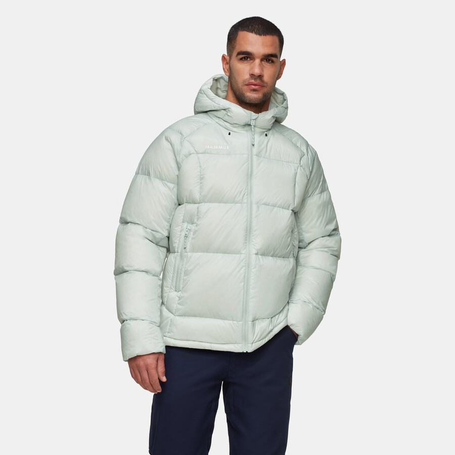 glacier glow in kapuzenjacke herren silbergrün
