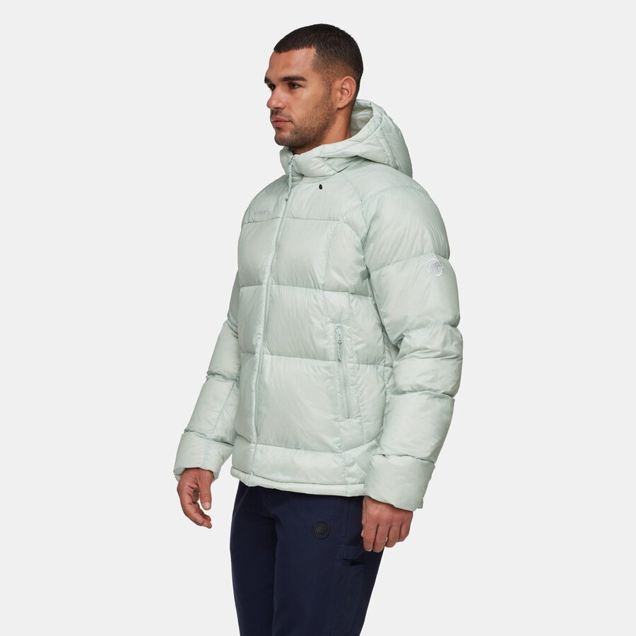 glacier glow in kapuzenjacke herren silbergrün
