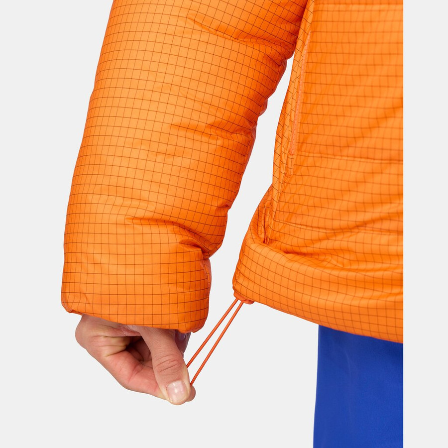 eiger nordwand advanced daunenjacke mit kapuze für herren farbe orange-eiger blau