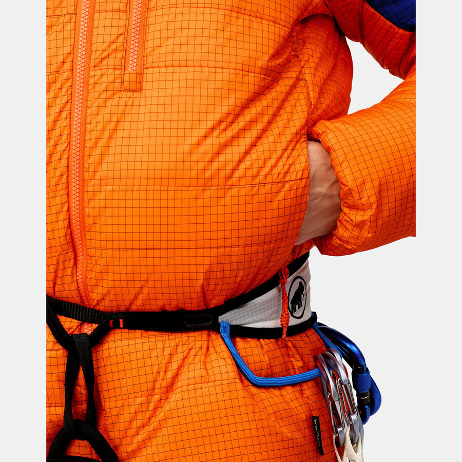 eiger nordwand advanced daunenjacke mit kapuze für herren farbe orange-eiger blau
