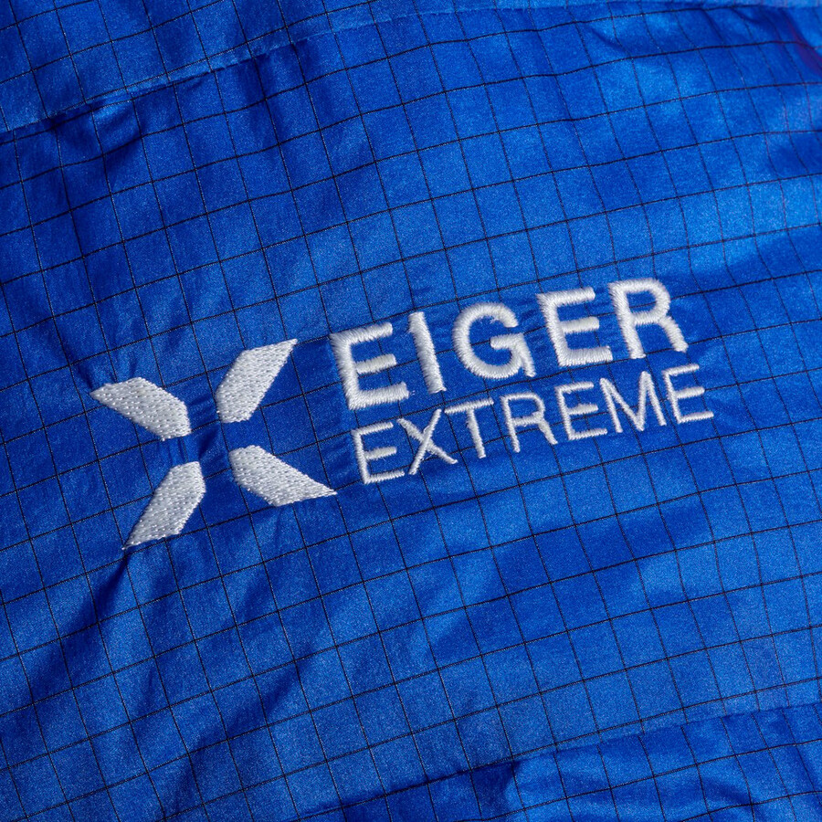 eiger nordwand advanced daunenjacke mit kapuze für herren farbe orange-eiger blau