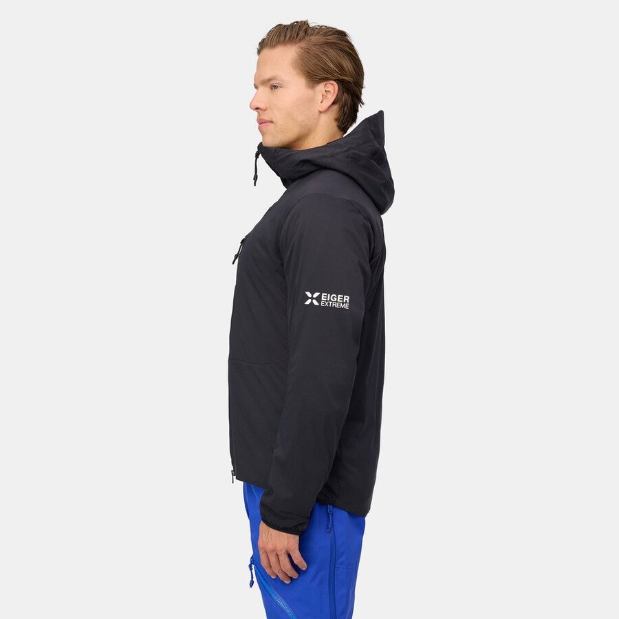 eiger nordwand in flex air kapuzenjacke herren schwarz