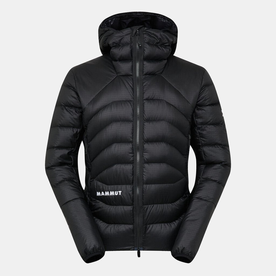 eiger nordwand light down in kapuzenjacke herren schwarz