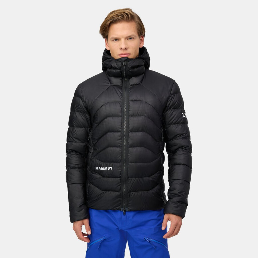 eiger nordwand light down in kapuzenjacke herren schwarz