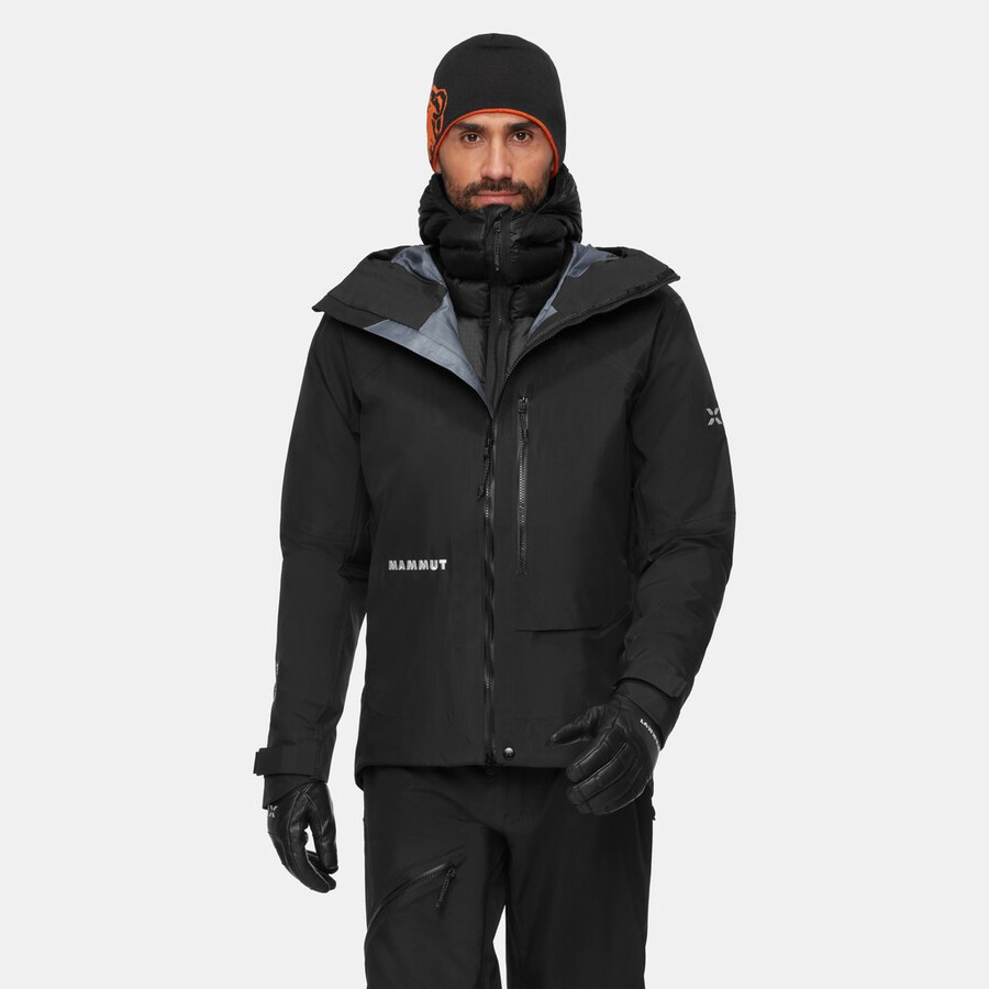 eiger nordwand light down in kapuzenjacke herren schwarz