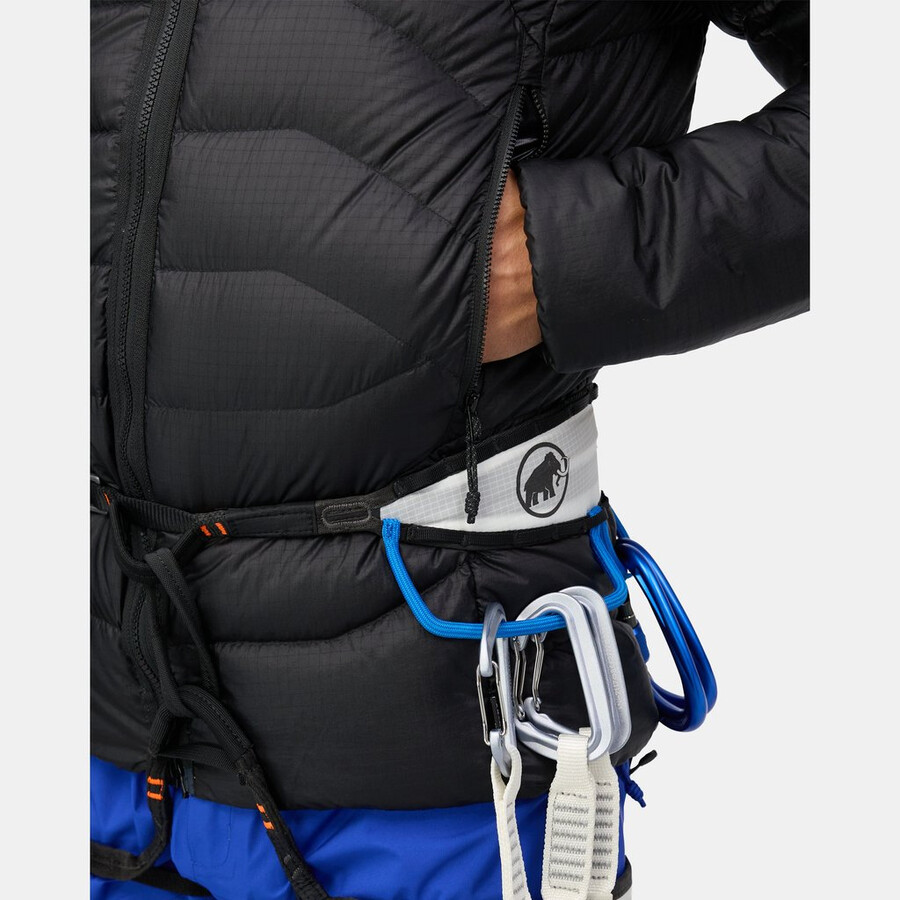 eiger nordwand light down in kapuzenjacke herren schwarz
