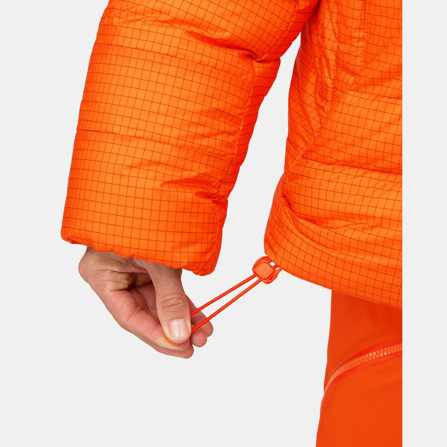 eiger nordwand pro daunenparka mit kapuze für herren farbe orange-eiger blau