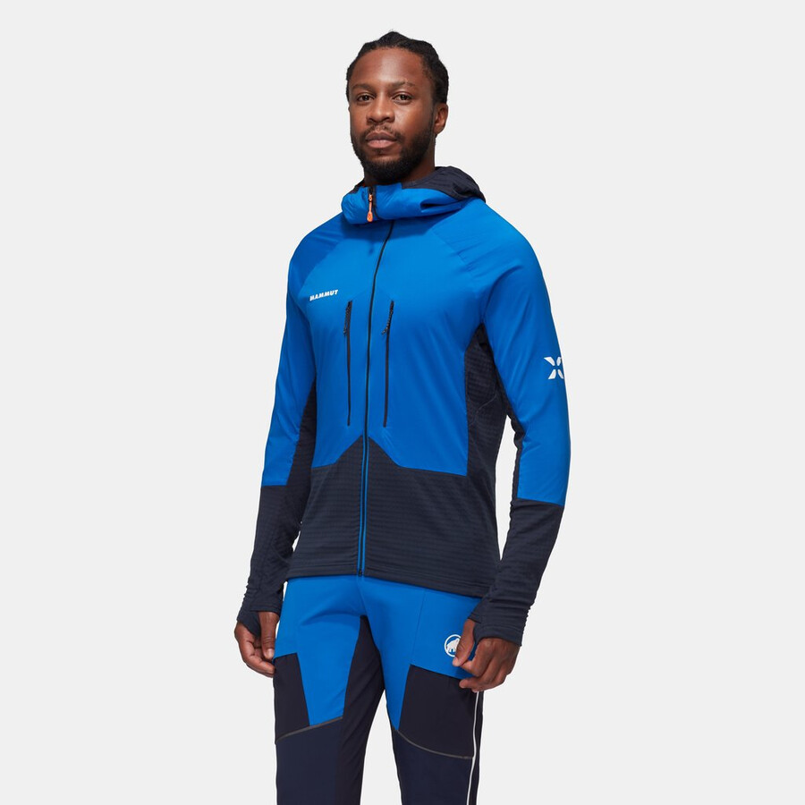 eiger nordwand ml hybrid kapuzenjacke herren azurit-nacht