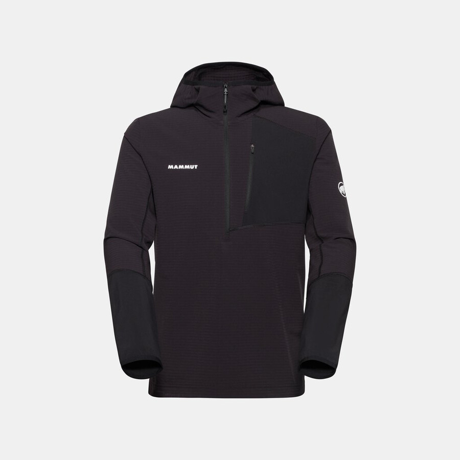madris light ml half zip hoody herren schwarz