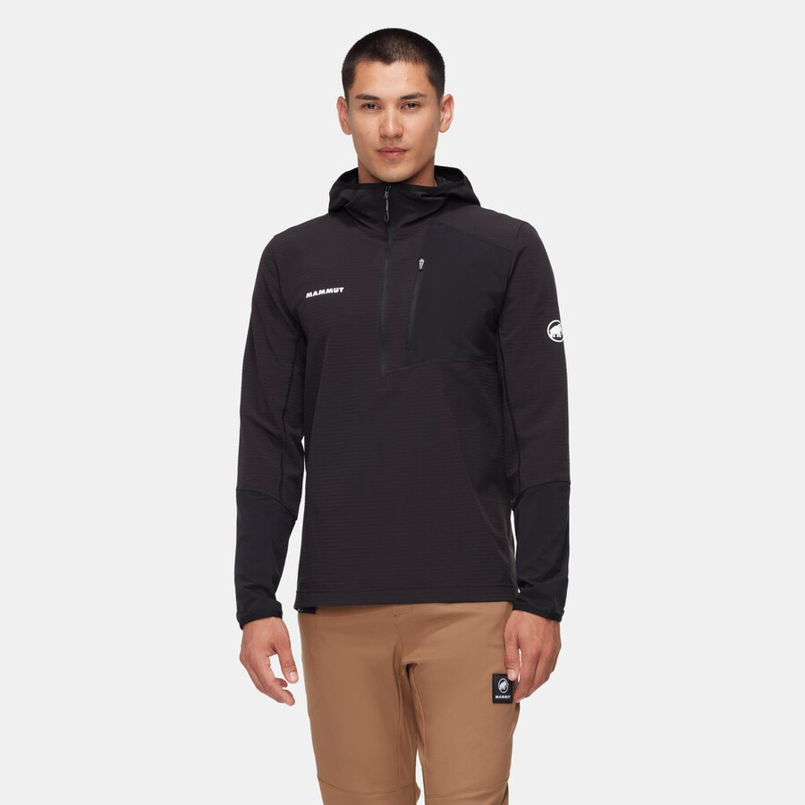 madris light ml half zip hoody herren schwarz