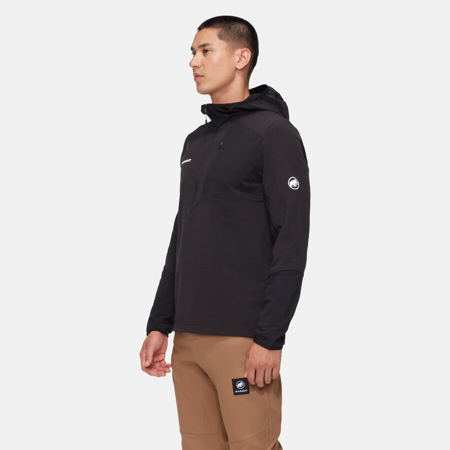 madris light ml half zip hoody herren schwarz