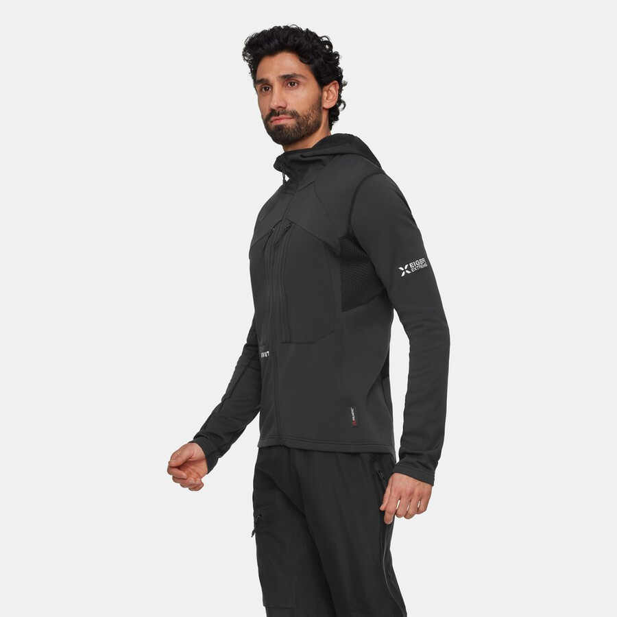 eiger nordwand advanced ml kapuzenjacke herren schwarz