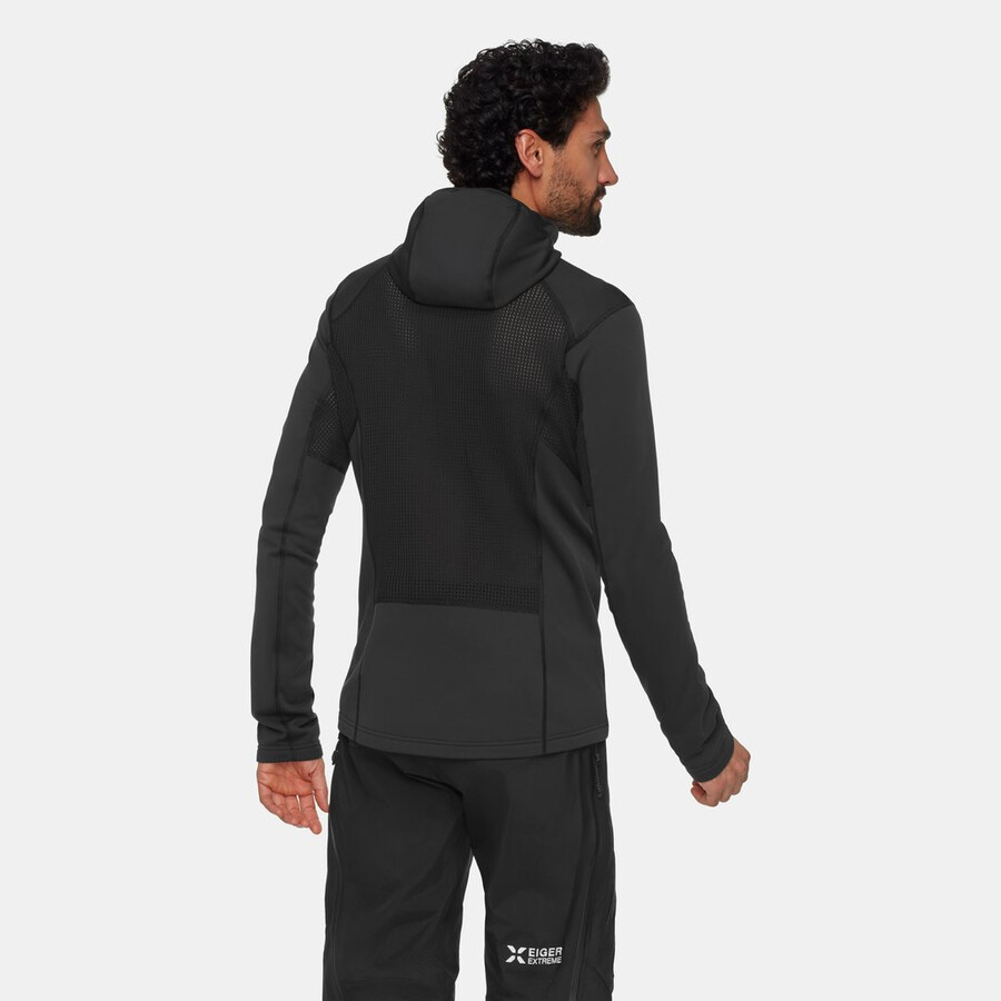 eiger nordwand advanced ml kapuzenjacke herren schwarz