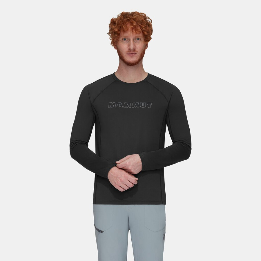 selun fl langarmshirt herren logo schwarz