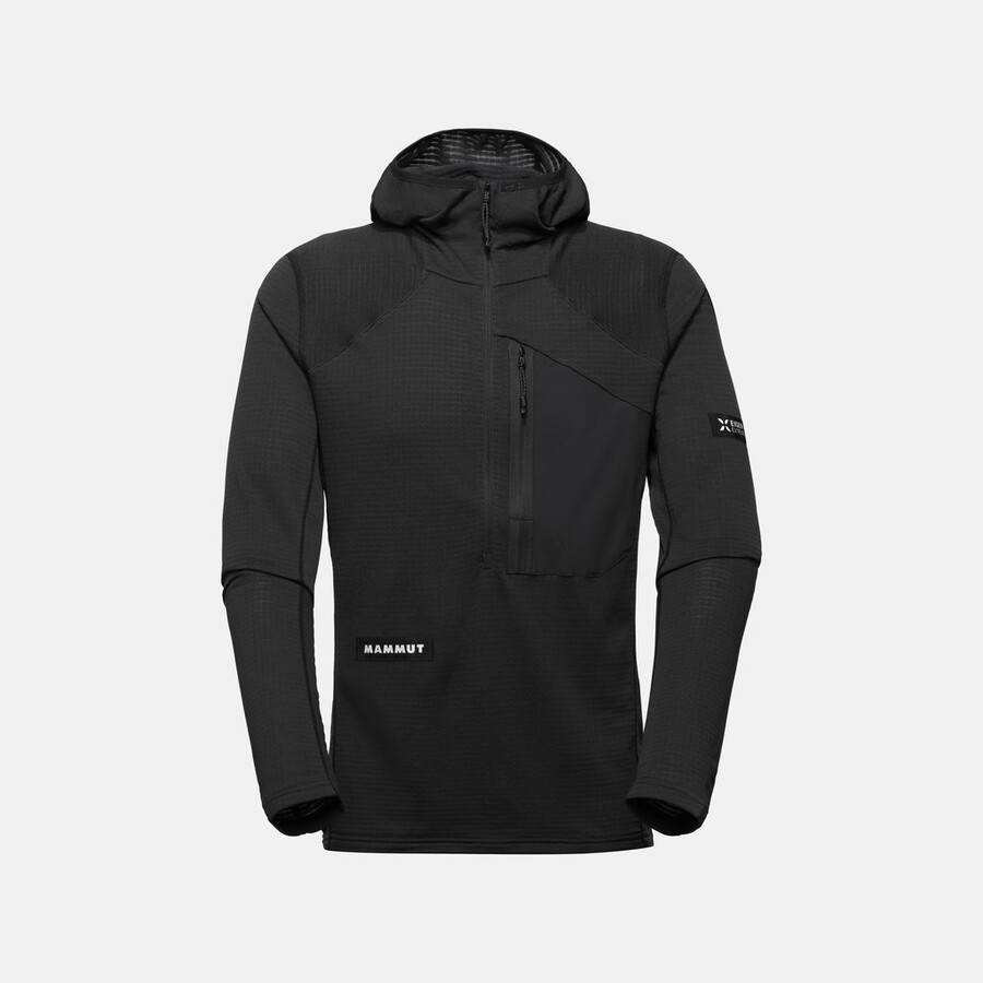 eiger nordwand advanced fl half zip hoodie herren schwarz
