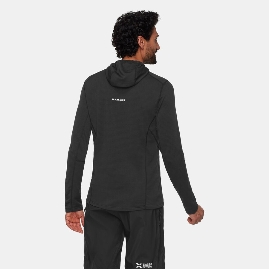 eiger nordwand advanced fl half zip hoodie herren schwarz