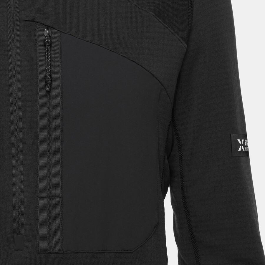 eiger nordwand advanced fl half zip hoodie herren schwarz