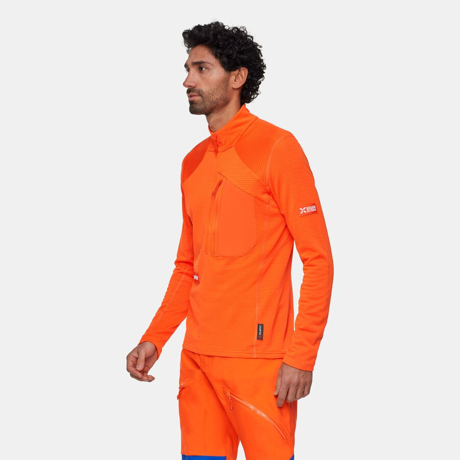 eiger nordwand advanced fl half zip pull herren eiger orange