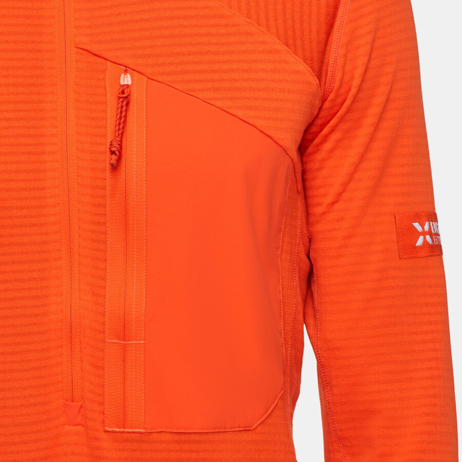 eiger nordwand advanced fl half zip pull herren eiger orange