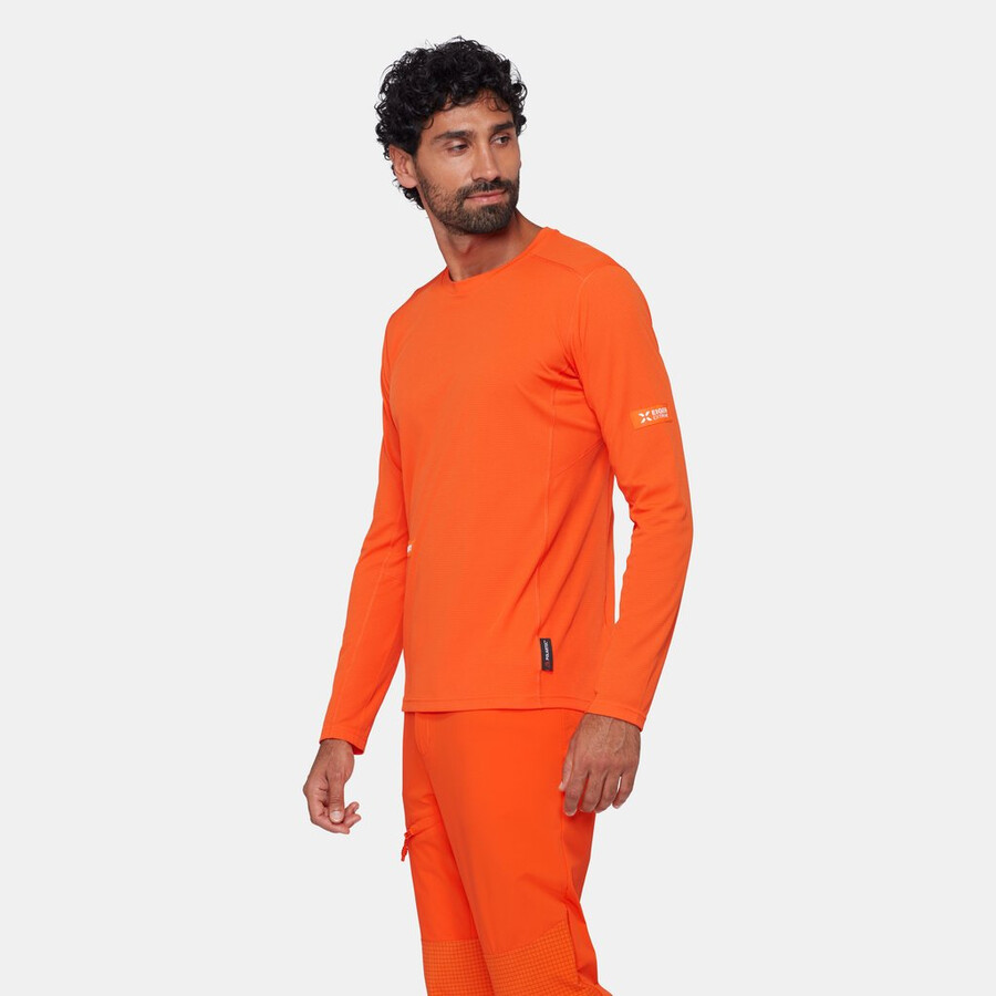 eiger nordwand fl longsleeve herren eiger orange