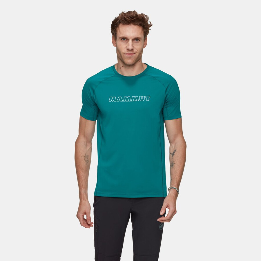 selun fl t-shirt herren logo silbergrün