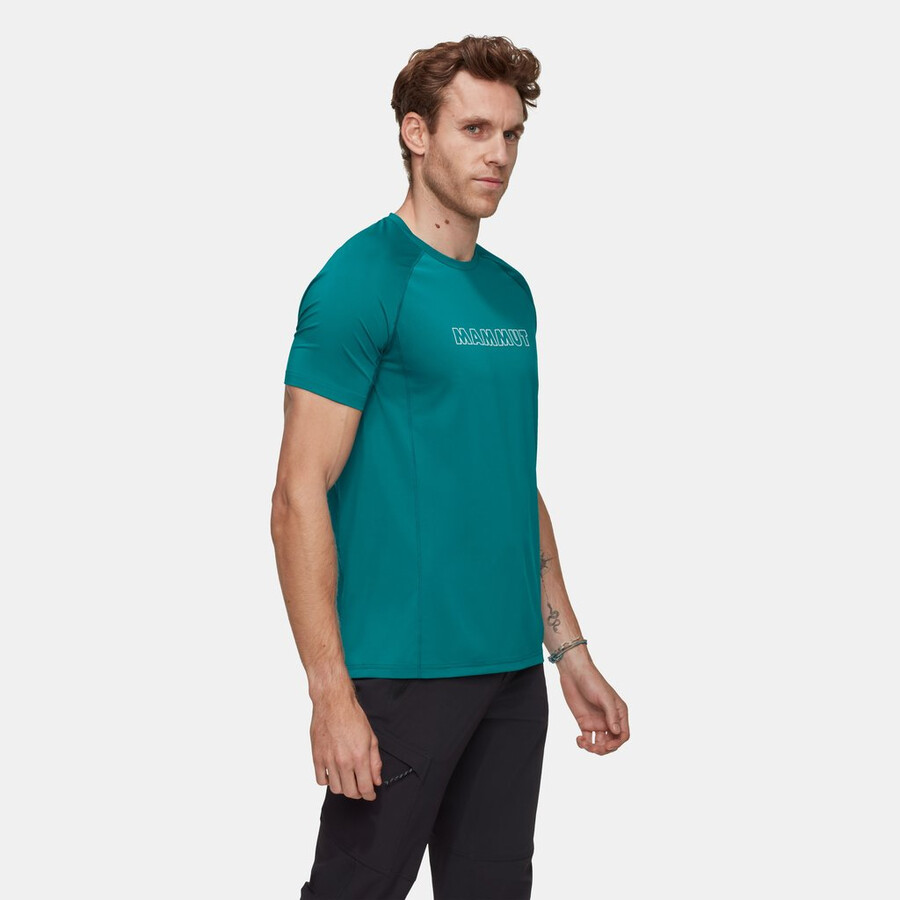 selun fl t-shirt herren logo silbergrün