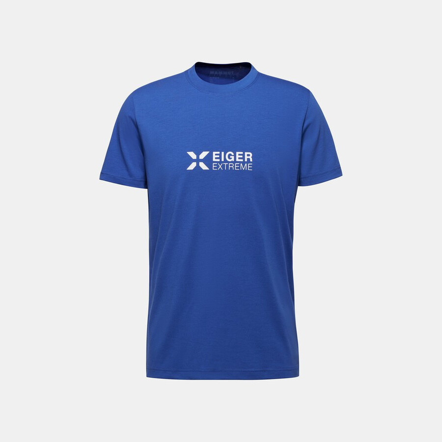 eiger logo t-shirt herren eiger blau
